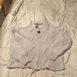 Savvi Cable Cowlneck Sweater